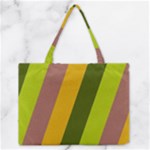 Autmn Stripes Colors Geometric Print Design Zipper Medium Tote Bag