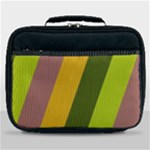 Autmn Stripes Colors Geometric Print Design Lunch Bag