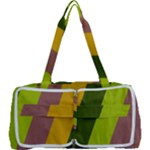 Autmn Stripes Colors Geometric Print Design Multi Function Bag