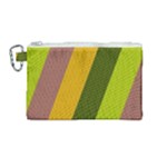 Autmn Stripes Colors Geometric Print Design Canvas Cosmetic Bag (Medium)