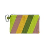 Autmn Stripes Colors Geometric Print Design Canvas Cosmetic Bag (Small)