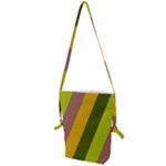 Autmn Stripes Colors Geometric Print Design Folding Shoulder Bag