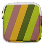 Autmn Stripes Colors Geometric Print Design Mini Square Pouch