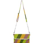 Autmn Stripes Colors Geometric Print Design Mini Crossbody Handbag