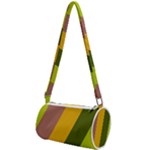 Autmn Stripes Colors Geometric Print Design Mini Cylinder Bag