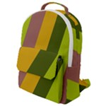 Autmn Stripes Colors Geometric Print Design Flap Pocket Backpack (Small)