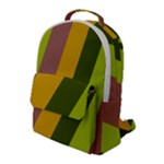 Autmn Stripes Colors Geometric Print Design Flap Pocket Backpack (Large)