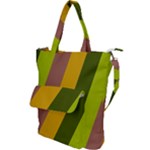 Autmn Stripes Colors Geometric Print Design Shoulder Tote Bag