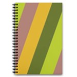 Autmn Stripes Colors Geometric Print Design 5.5  x 8.5  Notebook