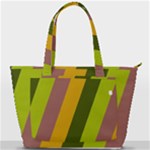 Autmn Stripes Colors Geometric Print Design Back Pocket Shoulder Bag 