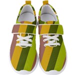 Autmn Stripes Colors Geometric Print Design Men s Velcro Strap Shoes