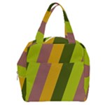 Autmn Stripes Colors Geometric Print Design Boxy Hand Bag