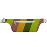 Autmn Stripes Colors Geometric Print Design Active Waist Bag