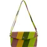 Autmn Stripes Colors Geometric Print Design Removable Strap Clutch Bag