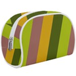 Autmn Stripes Colors Geometric Print Design Make Up Case (Large)