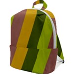 Autmn Stripes Colors Geometric Print Design Zip Up Backpack