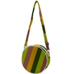 Autmn Stripes Colors Geometric Print Design Crossbody Circle Bag