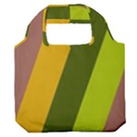 Autmn Stripes Colors Geometric Print Design Premium Foldable Grocery Recycle Bag