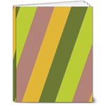 Autmn Stripes Colors Geometric Print Design 8  x 10  Softcover Notebook