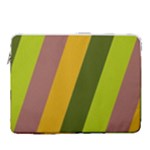 Autmn Stripes Colors Geometric Print Design 15  Vertical Laptop Sleeve Case With Pocket