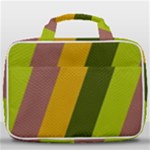 Autmn Stripes Colors Geometric Print Design Travel Toiletry Bag With Hanging Hook