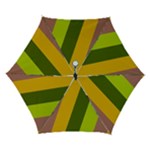 Autmn Stripes Colors Geometric Print Design Automatic Folding Umbrella with Case (Small)