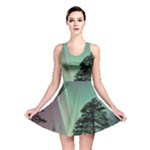 Silhouette Of Aurora Borealis Reversible Skater Dress