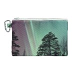 Silhouette Of Aurora Borealis Canvas Cosmetic Bag (Large)