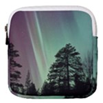 Silhouette Of Aurora Borealis Mini Square Pouch