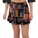 Assorted Title Of Books Piled In The Shelves Assorted Book Lot Inside The Wooden Shelf Fishtail Mini Chiffon Skirt