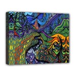 Psychedelic Digital Art Artwork Landscape Colorful Deluxe Canvas 20  x 16  (Stretched)