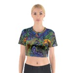 Psychedelic Digital Art Artwork Landscape Colorful Cotton Crop Top