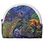 Psychedelic Digital Art Artwork Landscape Colorful Horseshoe Style Canvas Pouch