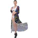 Psychedelic Digital Art Artwork Landscape Colorful Maxi Chiffon Beach Wrap