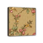 Flowers, Branches, Desenho, Edge, Leaves Mini Canvas 4  x 4  (Stretched)