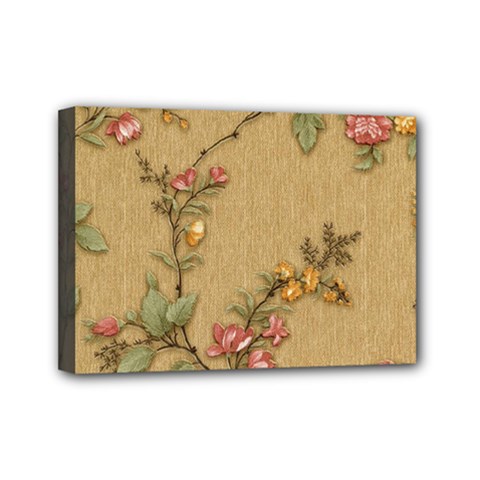 Flowers, Branches, Desenho, Edge, Leaves Mini Canvas 7  x 5  (Stretched) from ArtsNow.com