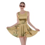 Flowers, Branches, Desenho, Edge, Leaves Skater Dress