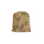 Flowers, Branches, Desenho, Edge, Leaves Drawstring Pouch (Small)