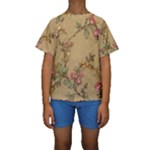 Flowers, Branches, Desenho, Edge, Leaves Kids  Short Sleeve Swimwear