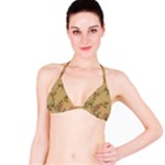 Flowers, Branches, Desenho, Edge, Leaves Classic Bikini Top