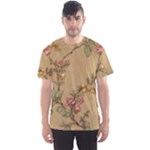 Flowers, Branches, Desenho, Edge, Leaves Men s Sport Mesh T-Shirt