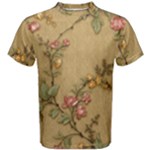 Flowers, Branches, Desenho, Edge, Leaves Men s Cotton T-Shirt