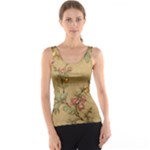 Flowers, Branches, Desenho, Edge, Leaves Women s Basic Tank Top