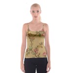 Flowers, Branches, Desenho, Edge, Leaves Spaghetti Strap Top