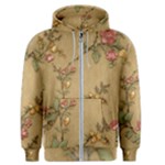 Flowers, Branches, Desenho, Edge, Leaves Men s Zipper Hoodie