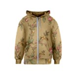 Flowers, Branches, Desenho, Edge, Leaves Kids  Zipper Hoodie