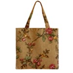 Flowers, Branches, Desenho, Edge, Leaves Zipper Grocery Tote Bag