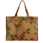 Flowers, Branches, Desenho, Edge, Leaves Zipper Mini Tote Bag