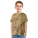 Flowers, Branches, Desenho, Edge, Leaves Kids  Sport Mesh T-Shirt