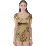 Flowers, Branches, Desenho, Edge, Leaves Boyleg Leotard 